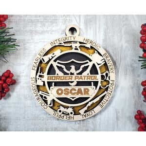 BORDER PATROL Officer Ornament Personalized First Responder Christmas Gift